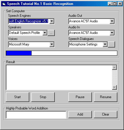 Voice Insert ActiveX Screenshot